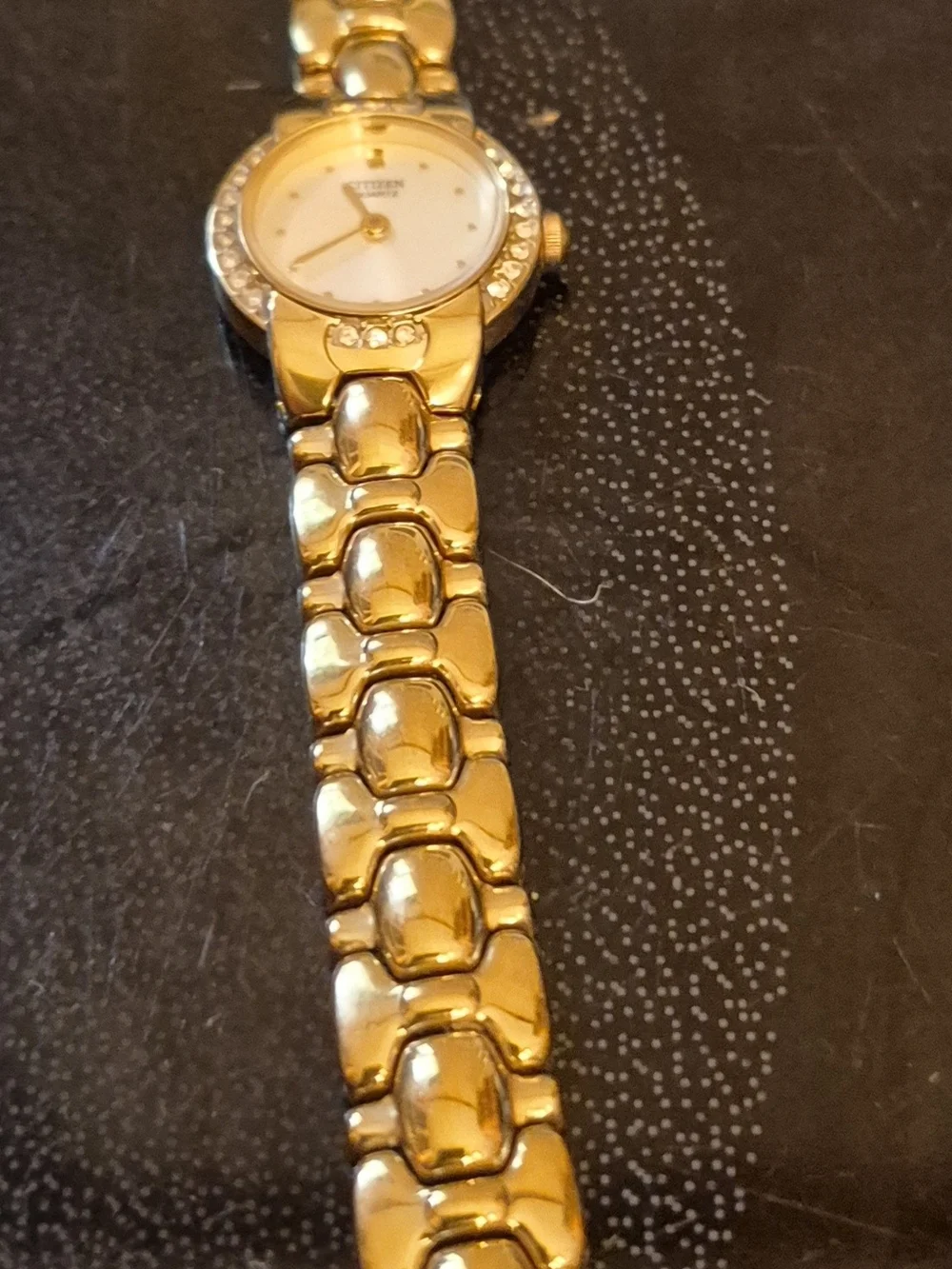 Citizen Ladies Gold Tone Bracelet Watch with Crystal Accents